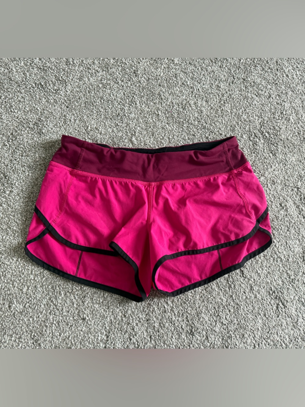 lululemon athletica Hot Pink and Maroon Running Shorts